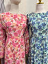 Hi-so Floral Loose Sleeves Flounce Full Length Dresses